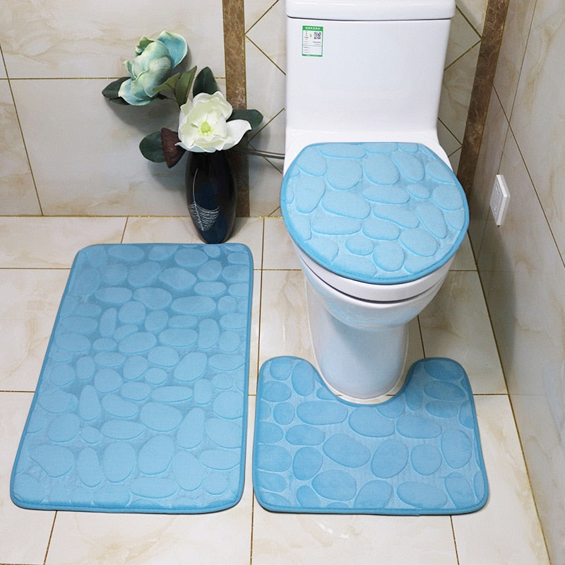 Set of 3 Bathroom Bath Mats