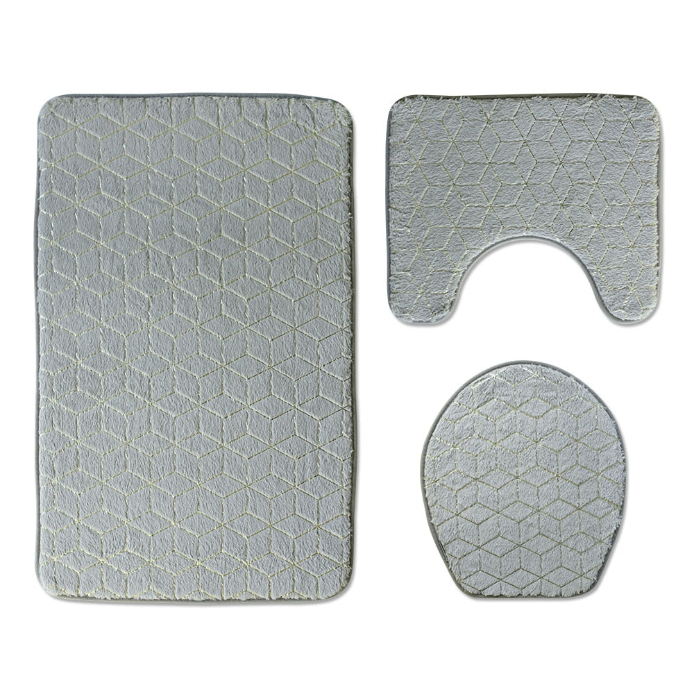 Set of 3 Bathroom Bath Mats