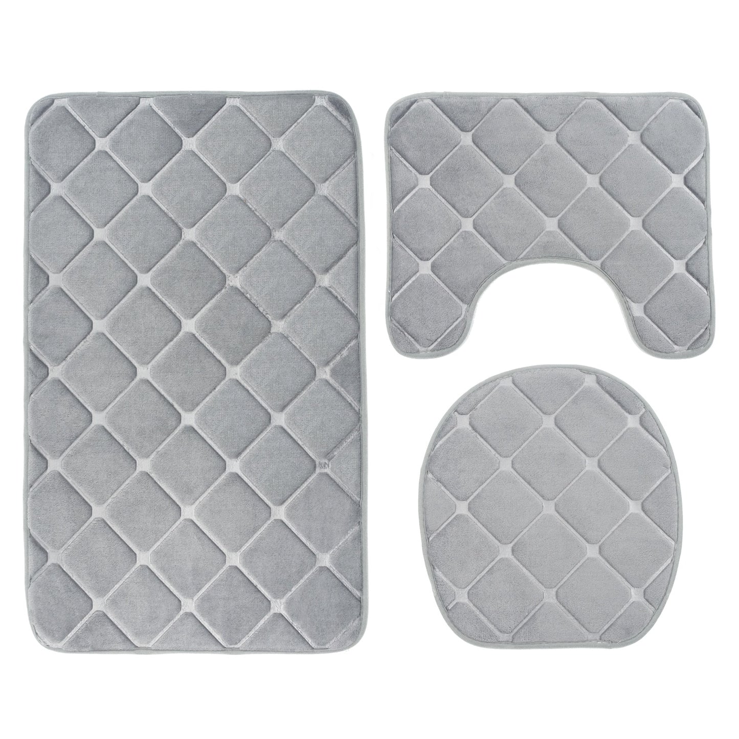 Set of 3 Bathroom Bath Mats
