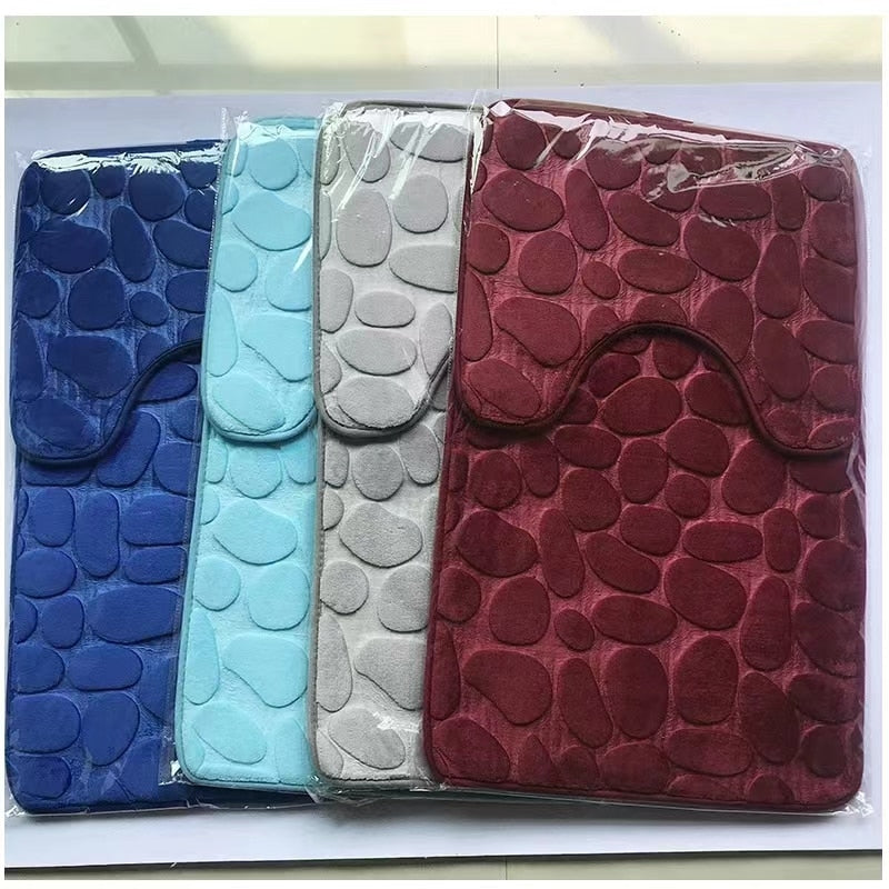 Set of 3 Bathroom Bath Mats