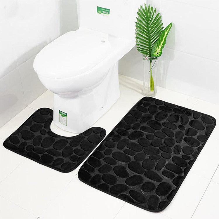 Set of 3 Bathroom Bath Mats