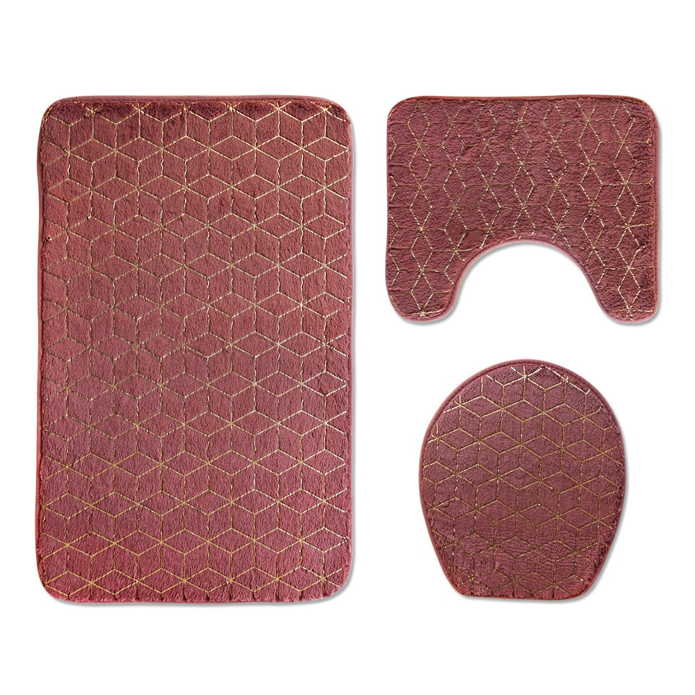 Set of 3 Bathroom Bath Mats