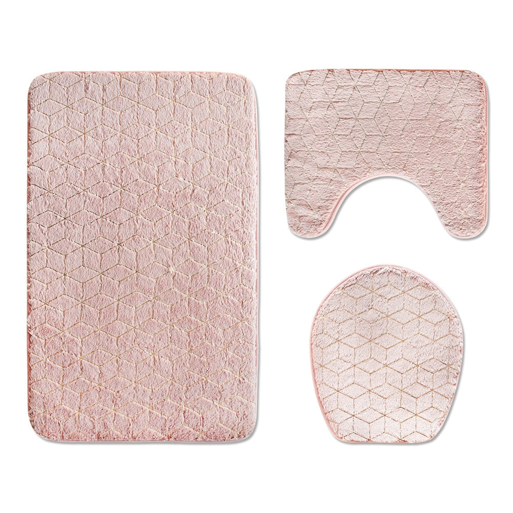 Set of 3 Bathroom Bath Mats