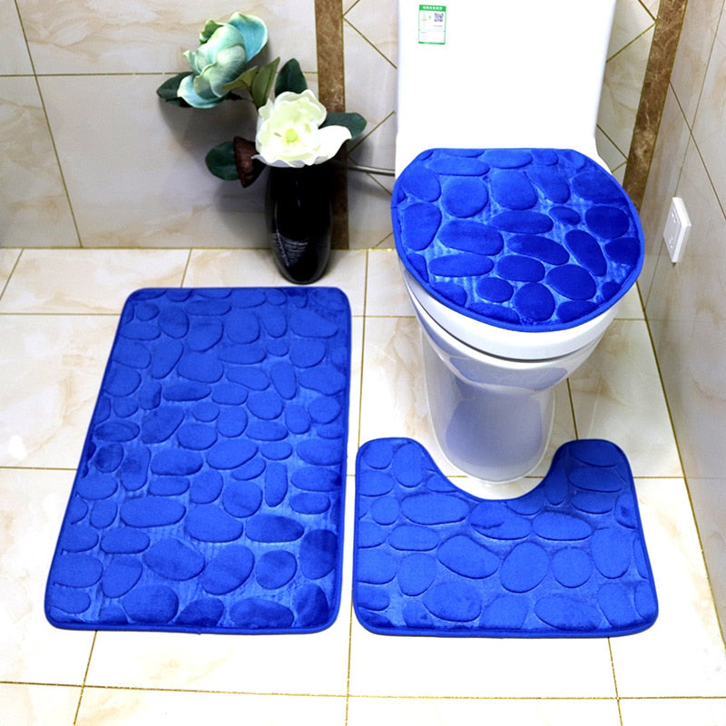 Set of 3 Bathroom Bath Mats