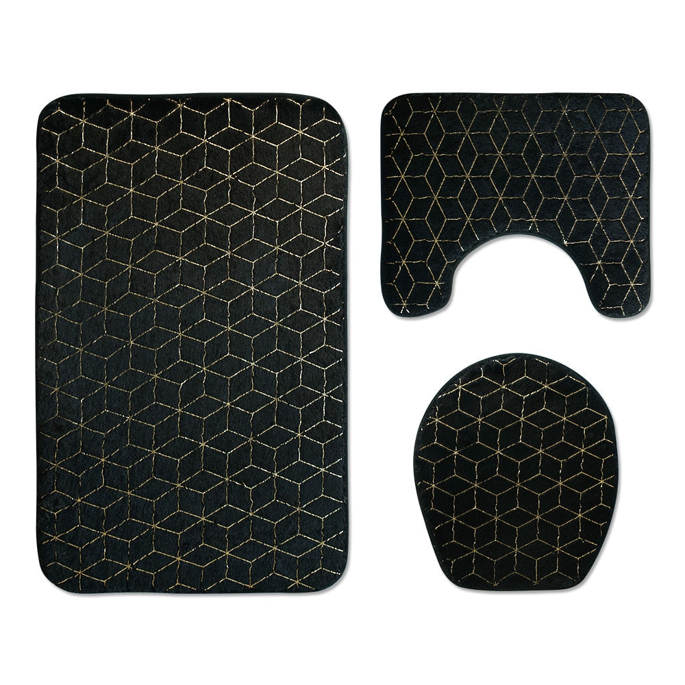 Set of 3 Bathroom Bath Mats