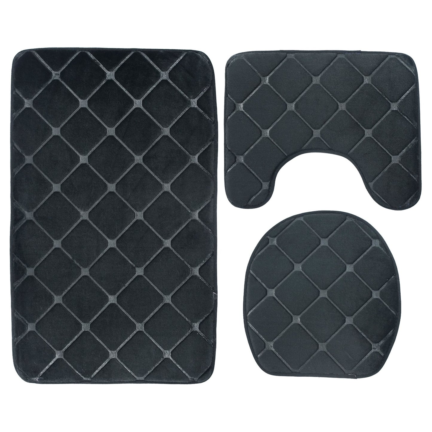 Set of 3 Bathroom Bath Mats