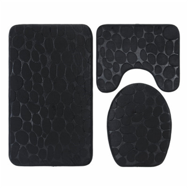 Set of 3 Bathroom Bath Mats