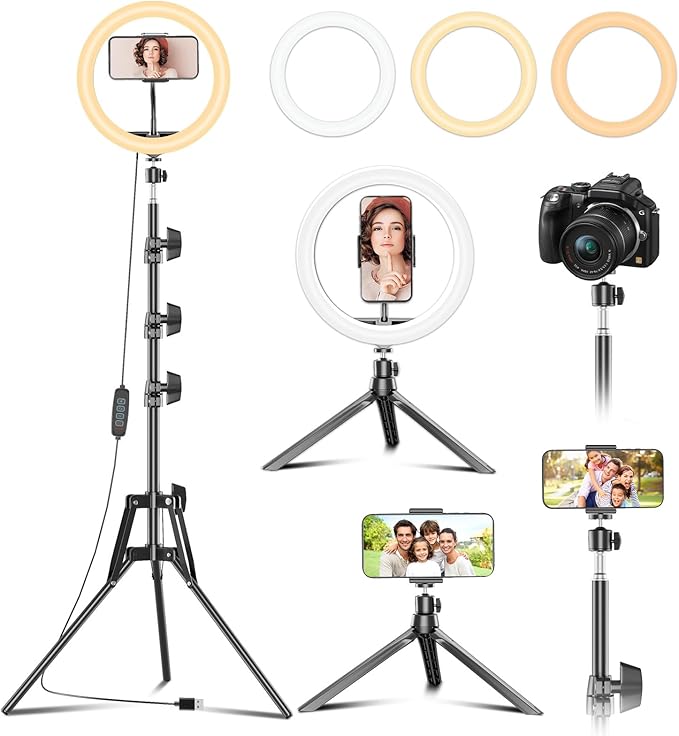 10" Ring Light with 60" Extendable Tripod Stand