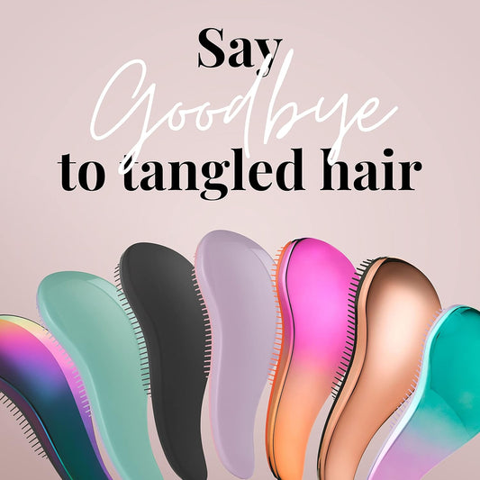 Detangler for Curly or Straight, Wet and Dry Hair, No-Pain Brush