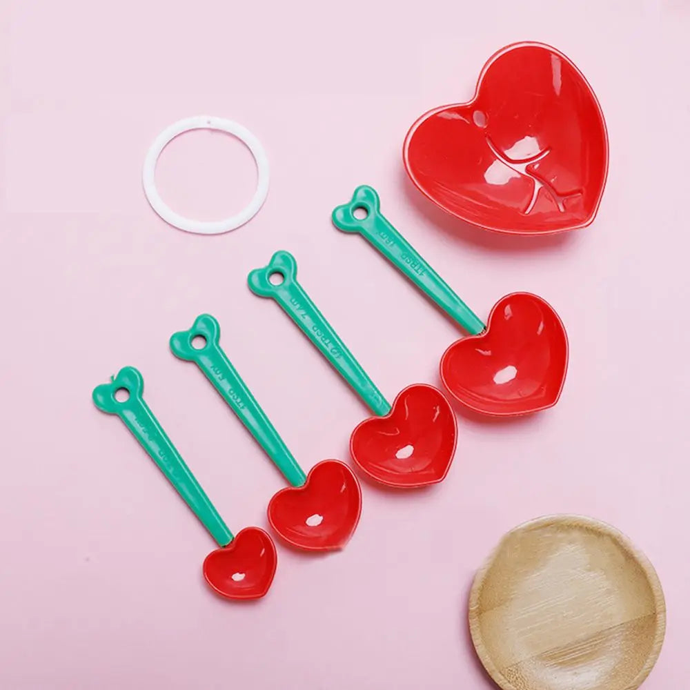 5pcs/set Heart Shape Measuring Spoons