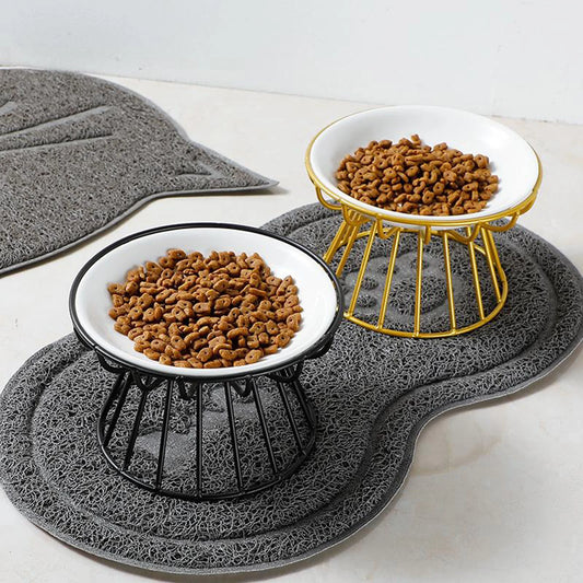 Raised Ceramic Cat Bowl