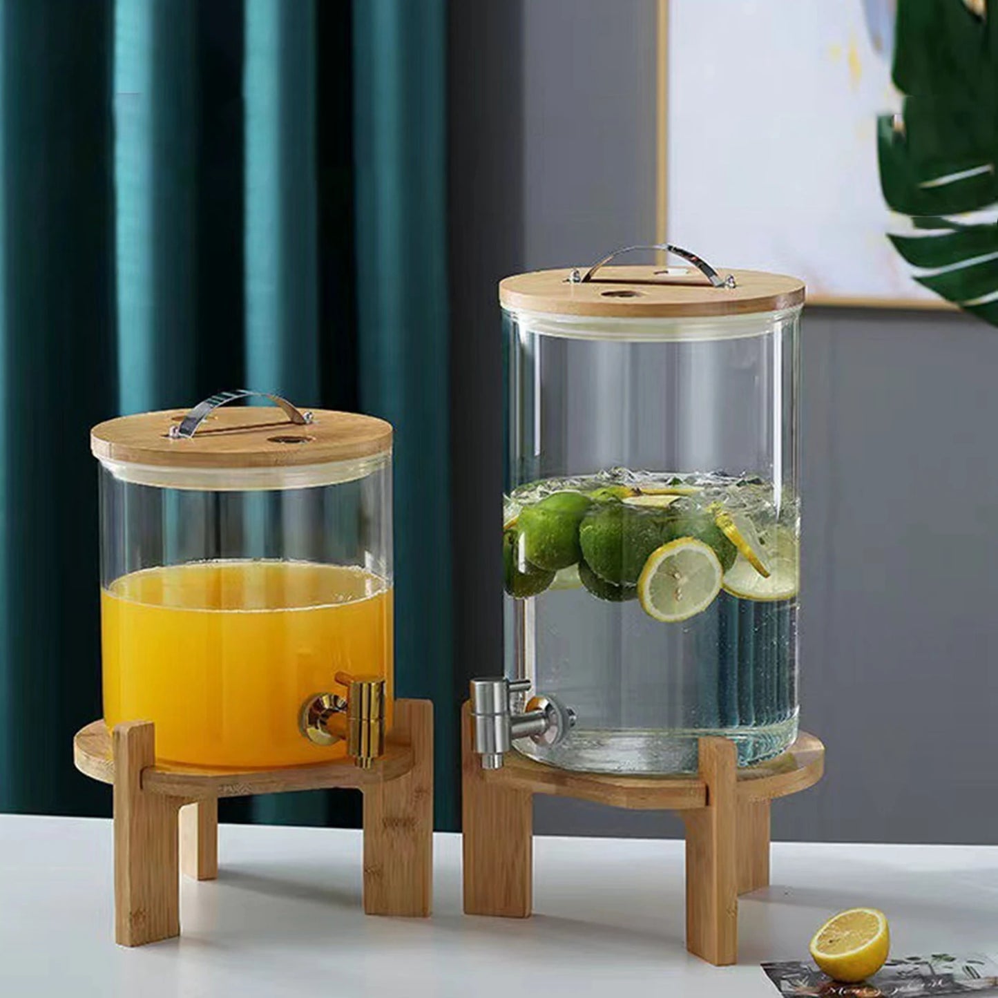 Glass Beverage Barrel Dispenser