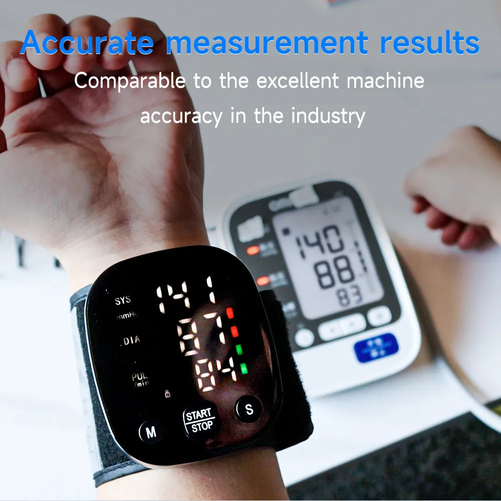 Rechargeable LED Wrist Blood Pressure Monitor