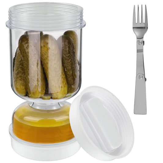 Pickle Jar with Strainer Flip