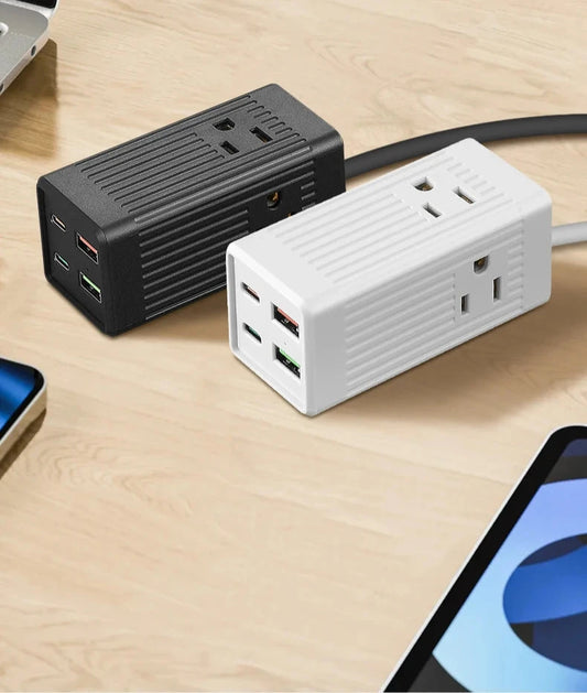 18W USB C Travel Power Strip, 4 Outlets 3 USB Ports