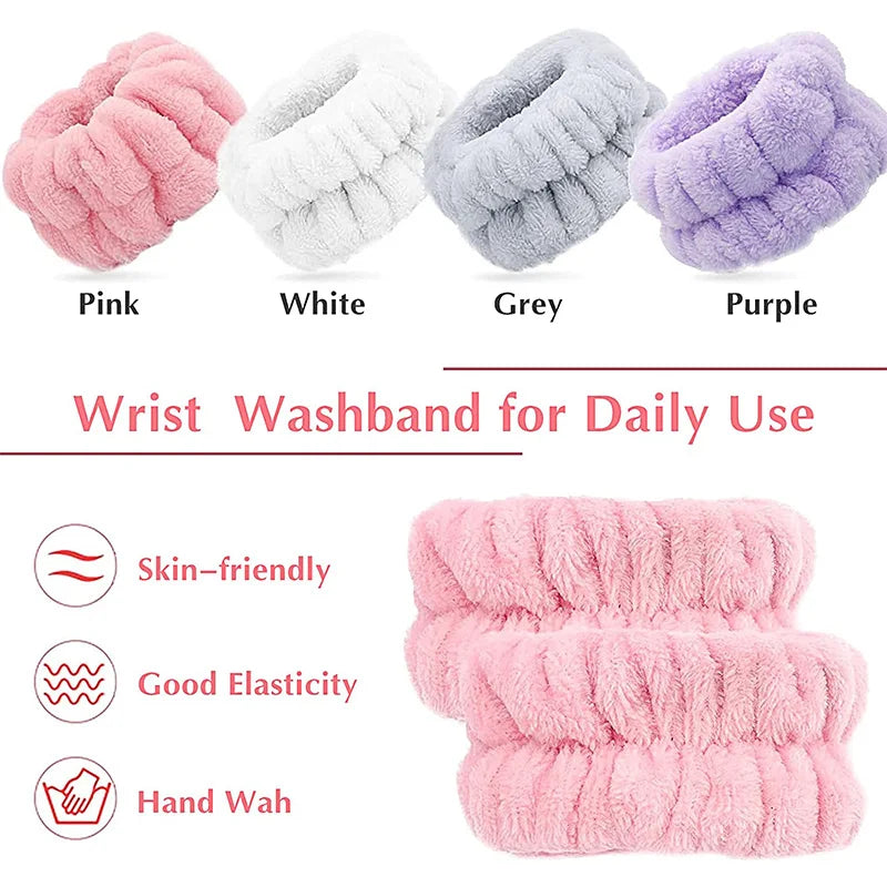 Microfiber Reusable Wrist Wash Bands