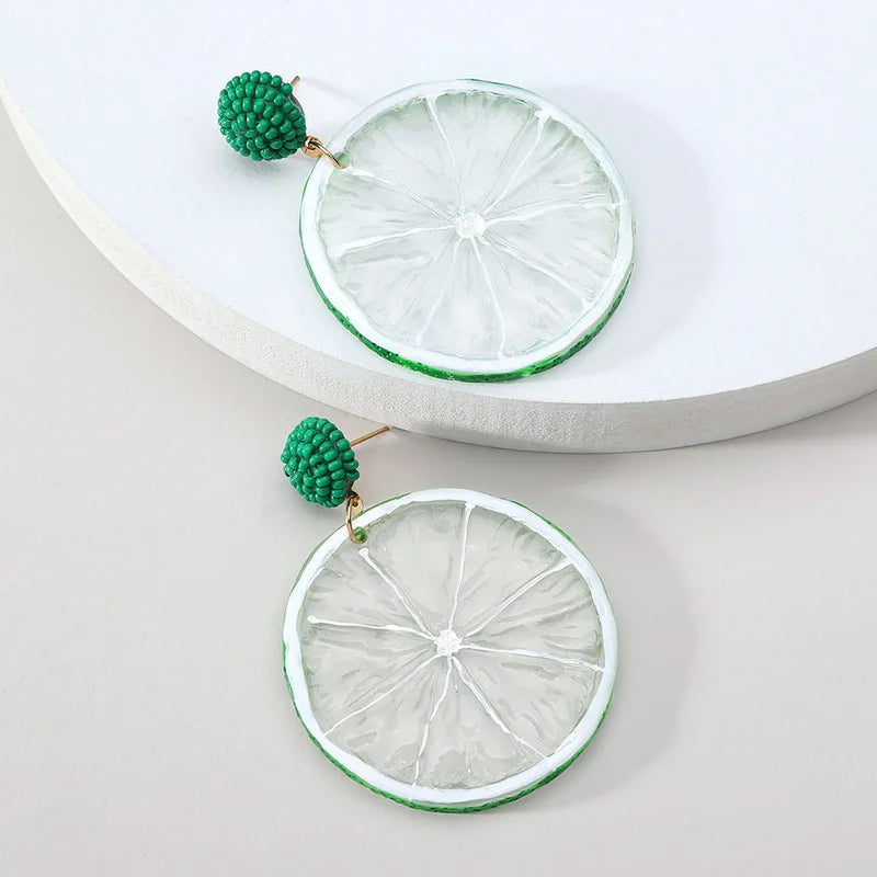 Acrylic Fruit Dangle Earrings