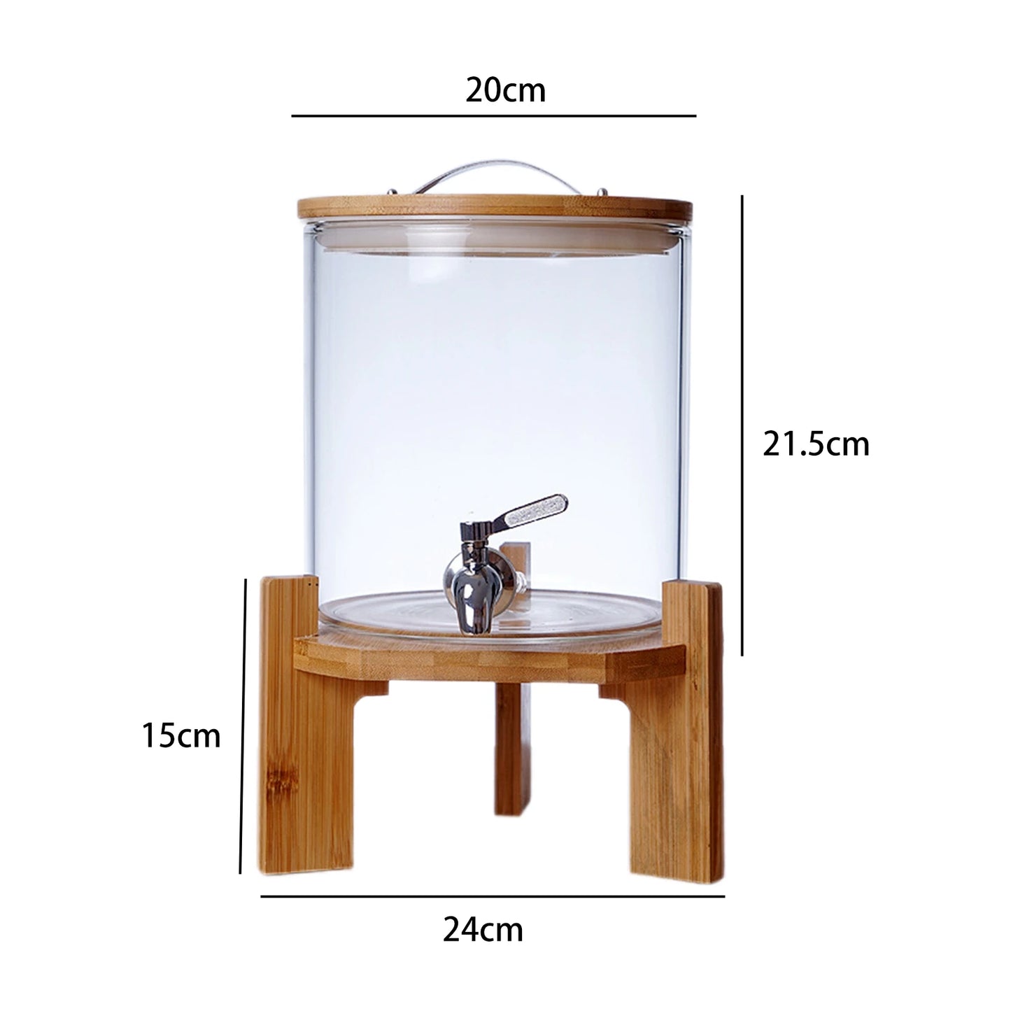 Glass Beverage Barrel Dispenser