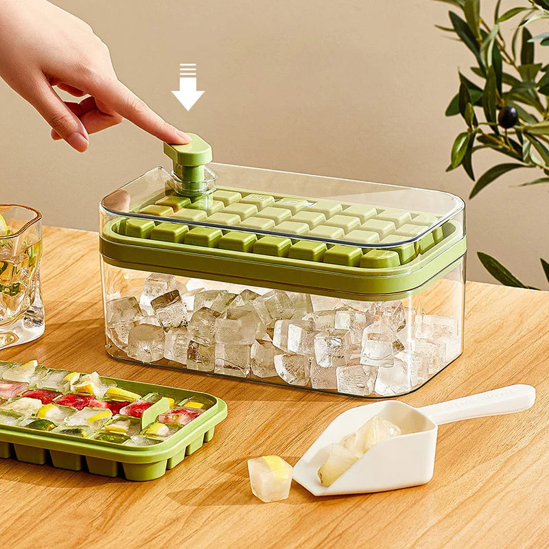 Easy Release Ice Cube Tray With Lid