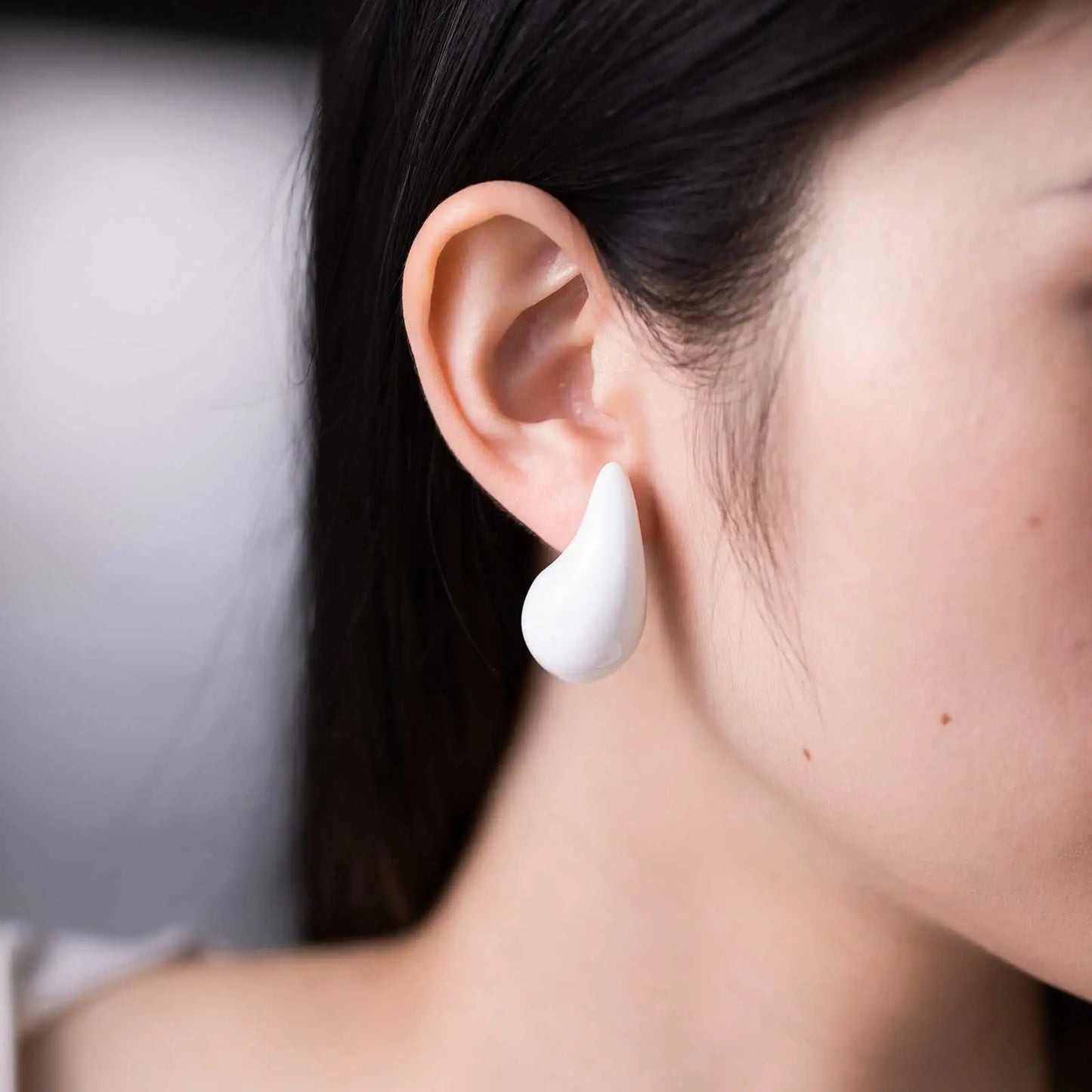 Acrylic Chunky Teardrop Earrings
