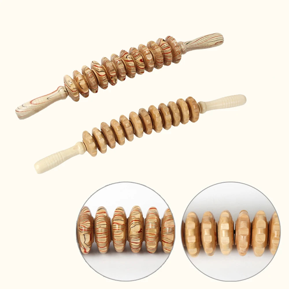 Bendable Wood Therapy Massage Roller