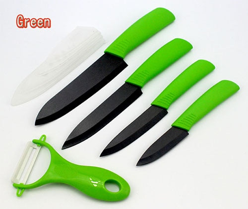 5 Pcs Ceramic Knife Kitchen Set With Fruit/Vegetable Peeler