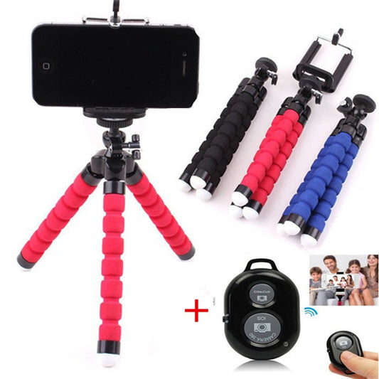 Phone Tripod Holder with Bluetooth Remote