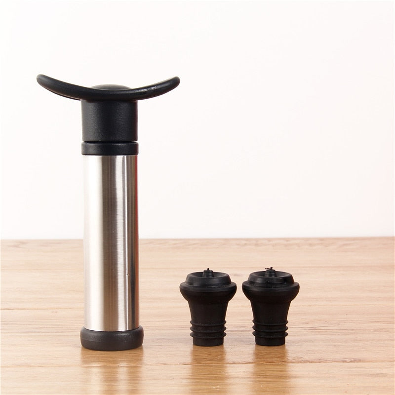 Wine Stopper Vacuum Pump w/Stoppers