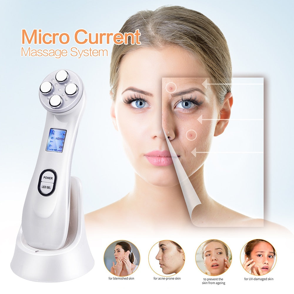 5 in 1 Mesotherapy Electroporation Radio Frequency Facial Device