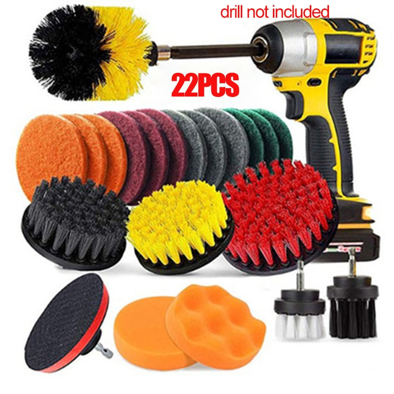 Electric Drill Brush With Attachment Kit