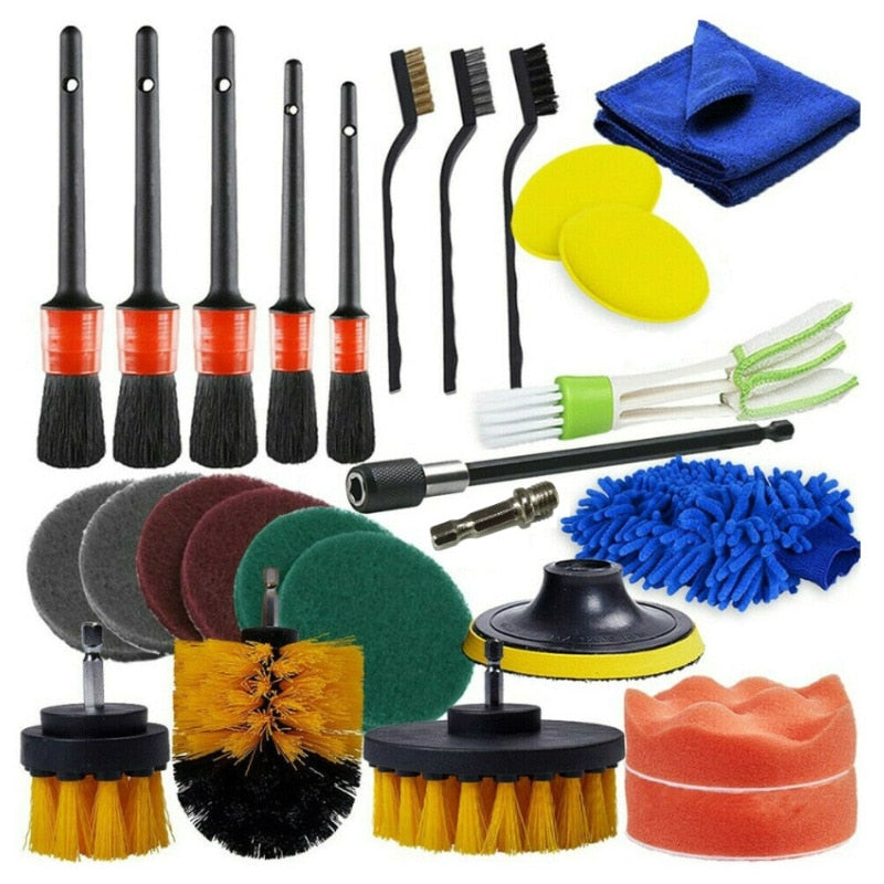 Electric Drill Brush With Attachment Kit