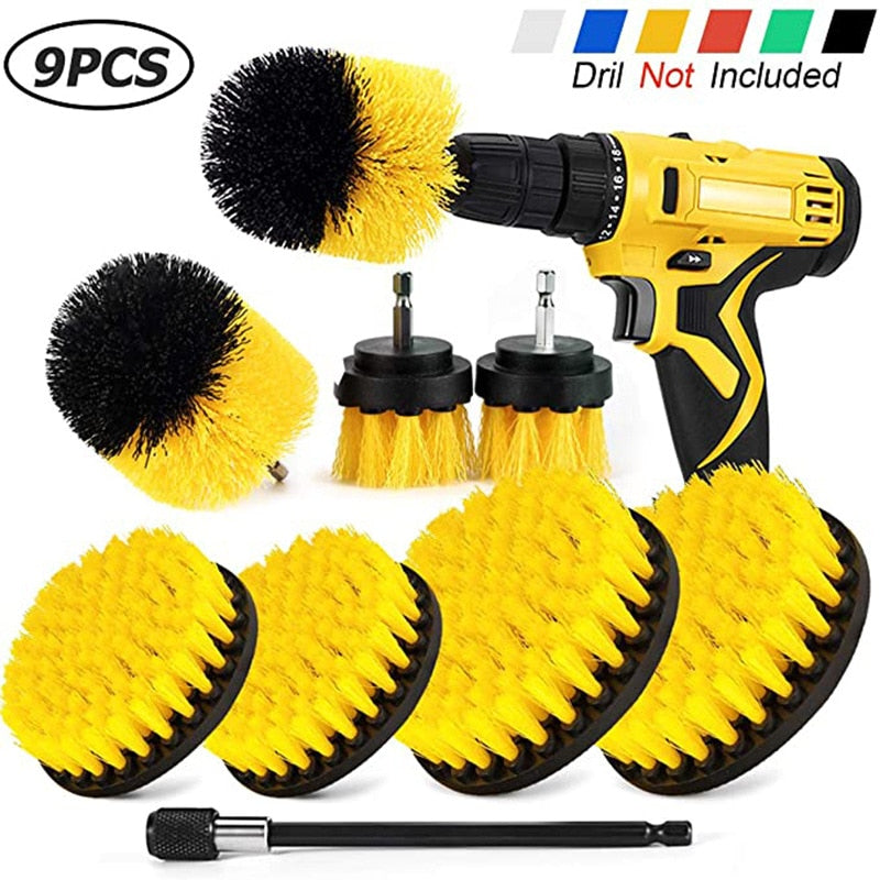 Electric Drill Brush With Attachment Kit