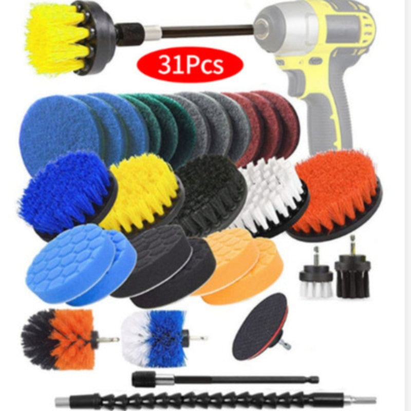 Electric Drill Brush With Attachment Kit