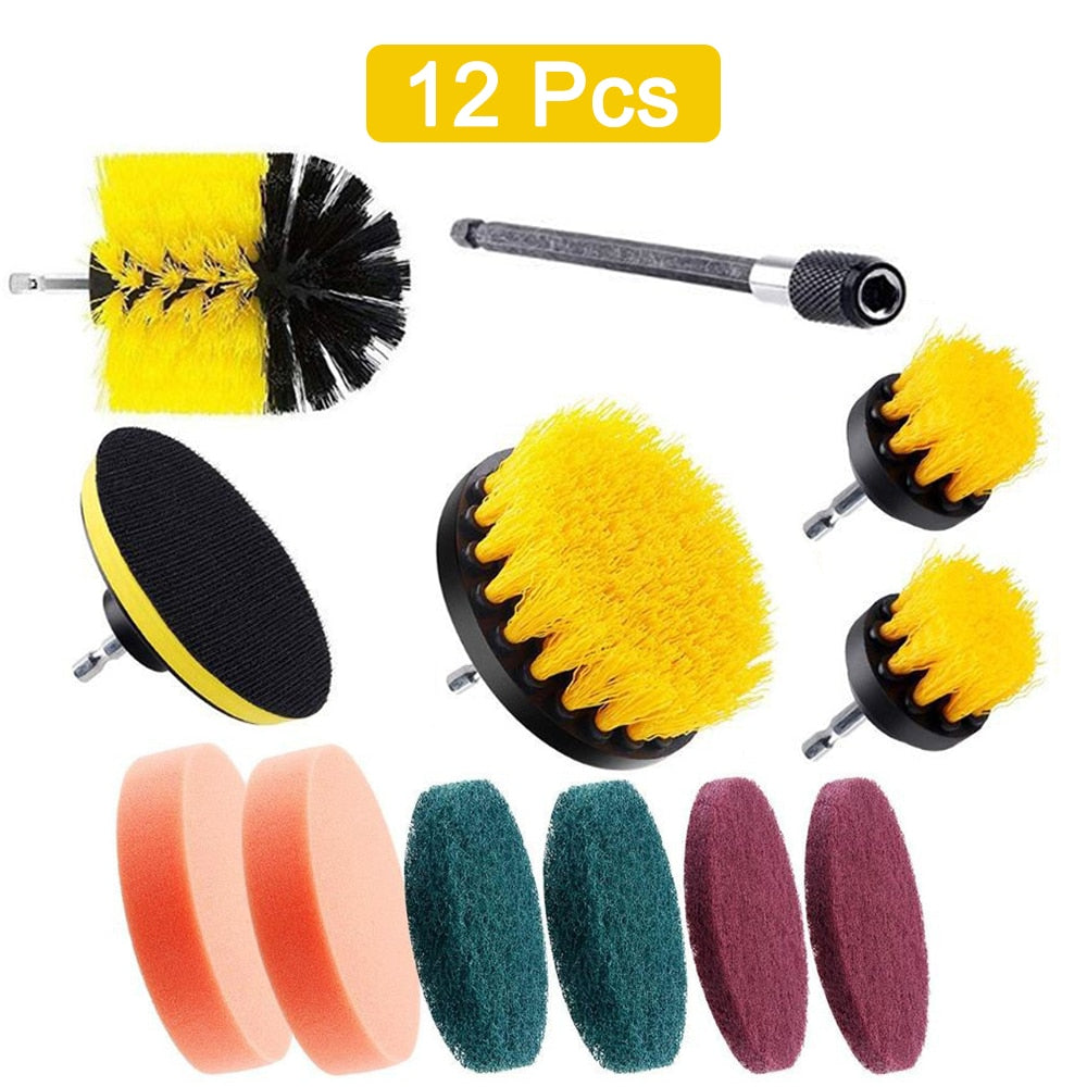 Electric Drill Brush With Attachment Kit