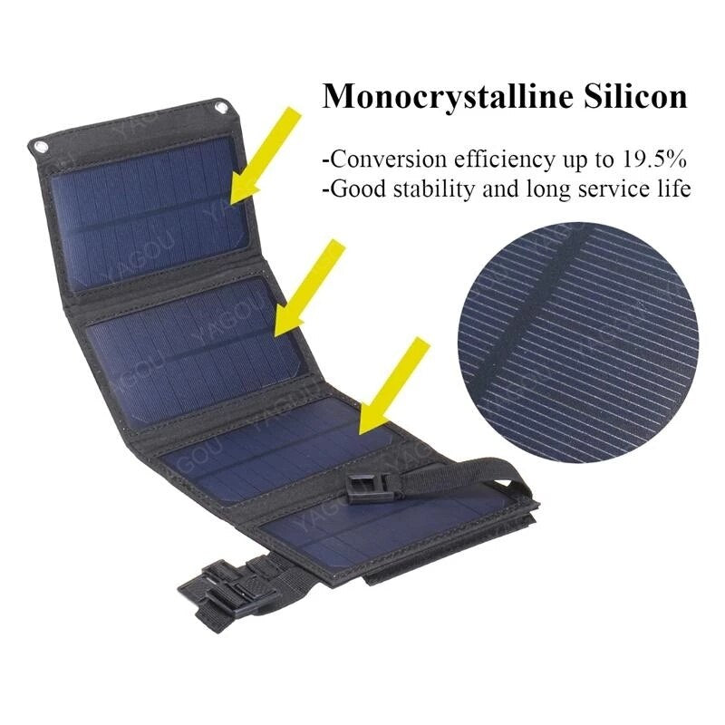 60W Outdoor Sunpowered Foldable Solar Panel